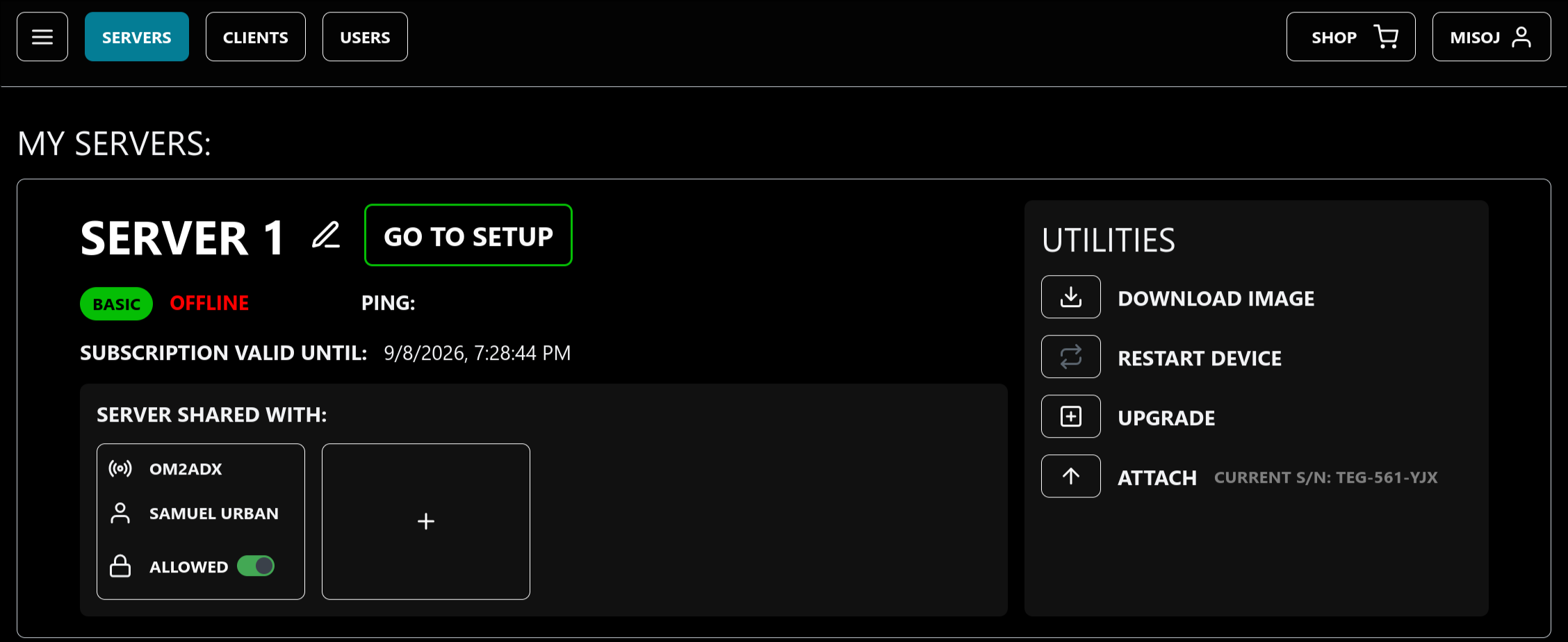 GO TO SETUP